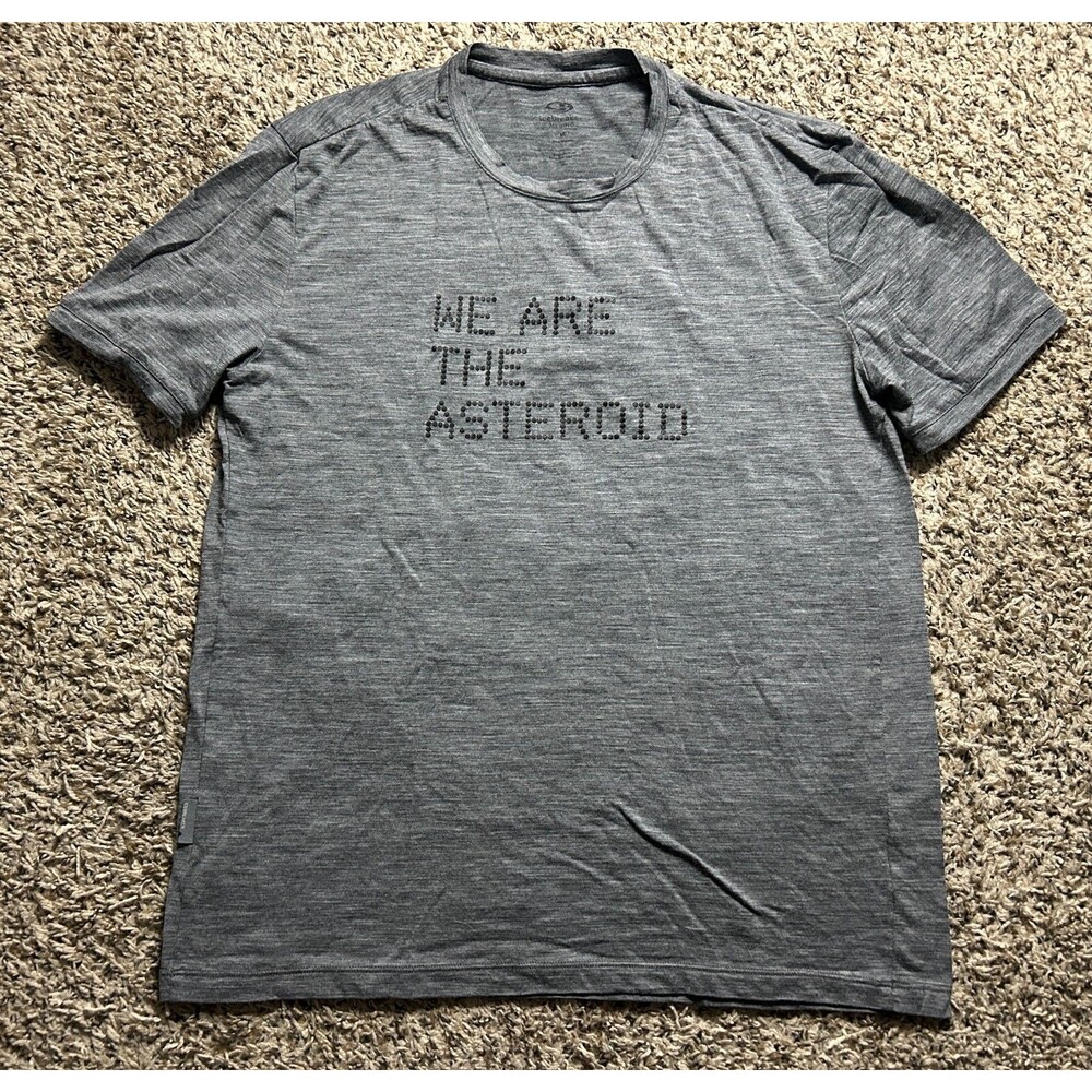 Icebreaker Merino Wool Shirt Mens Medium Gray We Are The Asteroid